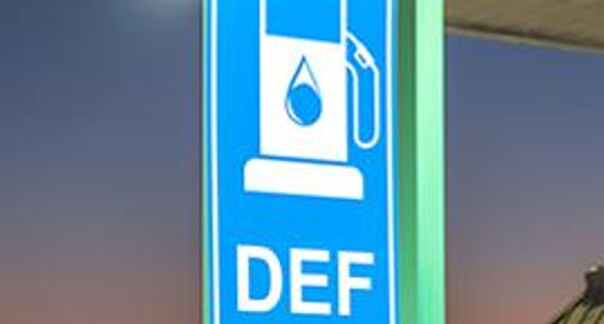 Diesel Exhaust Fluid sign