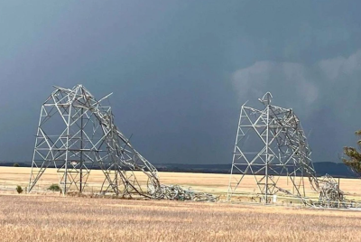 Victoria Storm 2025 - collapsed transmission towers